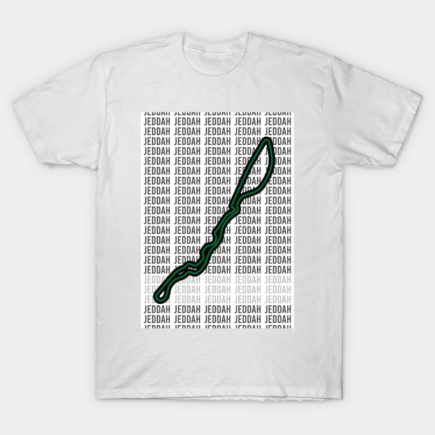 Jeddah - F1 Track T-Shirt by GreazyL